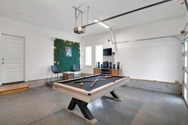 playroom with billiards