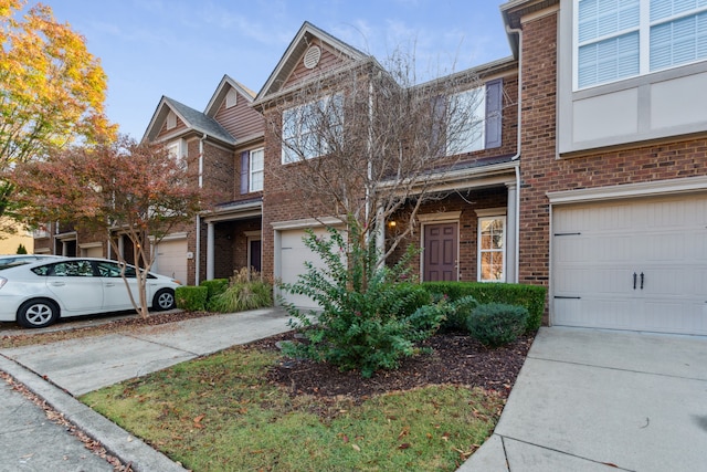 view of property with a garage