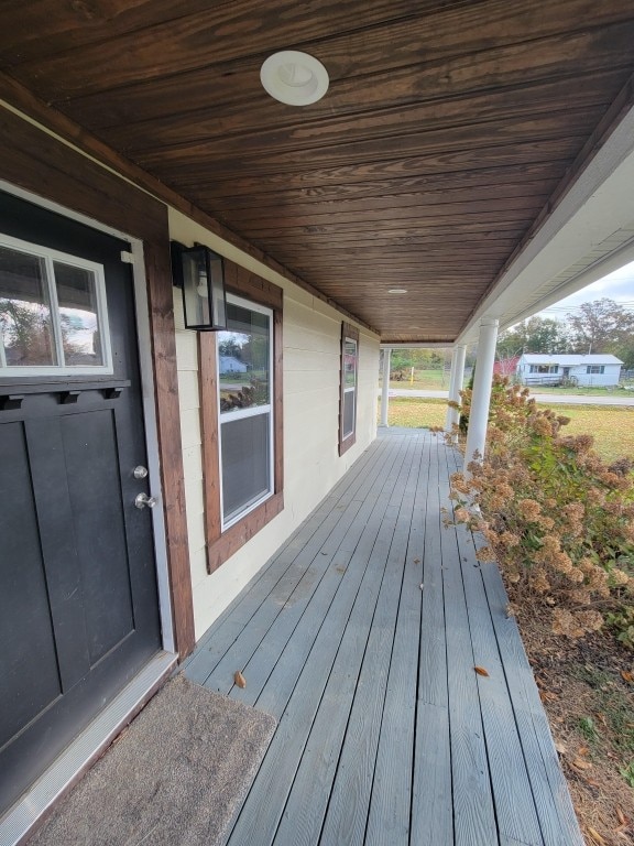 view of wooden deck