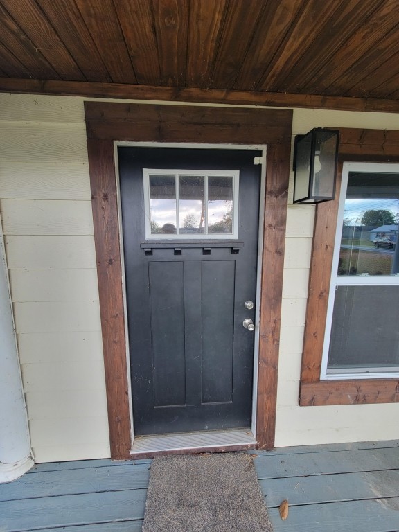 view of doorway to property