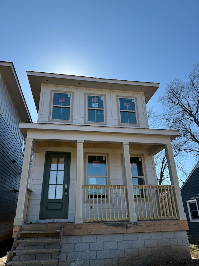 view of front of home with a porch