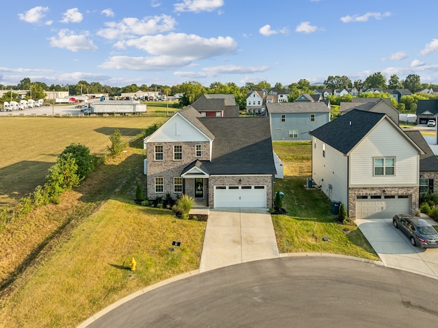 view of front facade with a front lawn