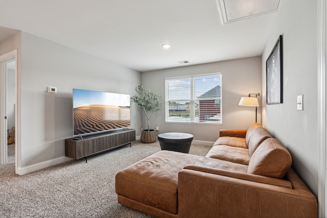 view of carpeted living room