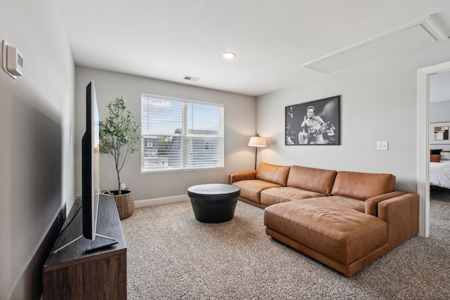 view of carpeted living room