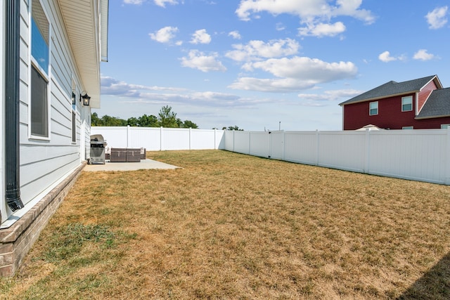 view of yard featuring a patio area