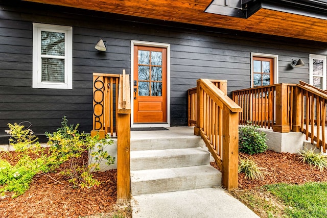 view of doorway to property