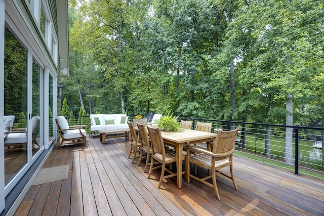 deck with outdoor lounge area