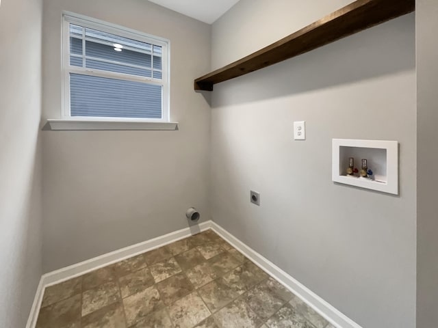 washroom featuring washer hookup and hookup for an electric dryer