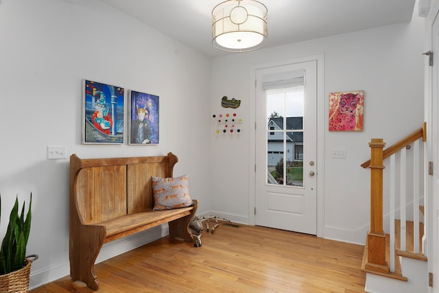 entryway featuring light wood-type flooring