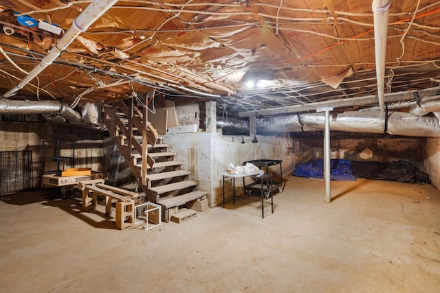 view of basement