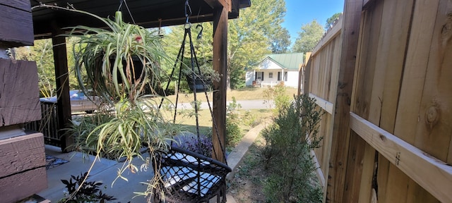 view of yard with a patio area