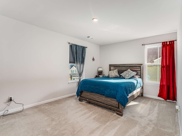 view of carpeted bedroom