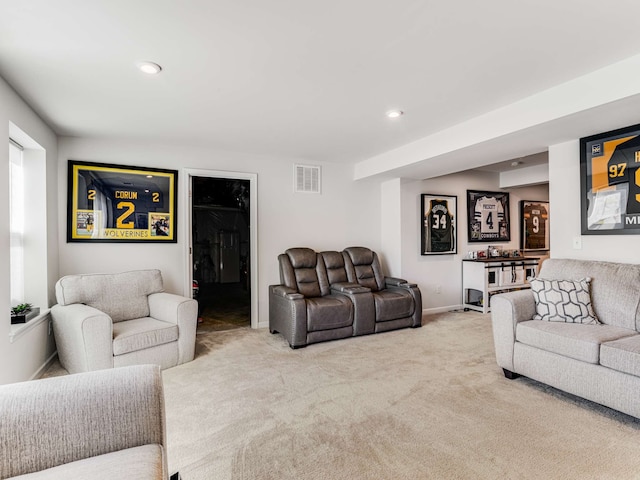 view of carpeted living room