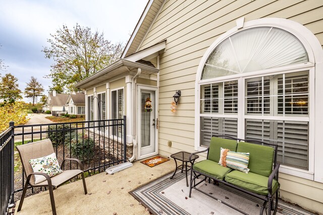 exterior space with a balcony