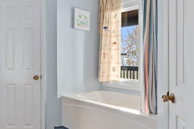 bathroom with a bathtub