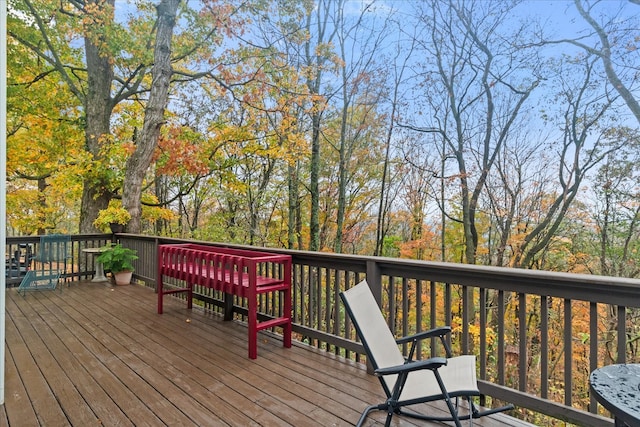 view of wooden deck