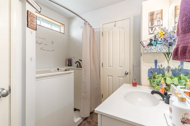 bathroom featuring vanity