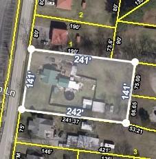 525 Dawson Ln, Lebanon, TN 37087 - map / location featuring property parcel outlined