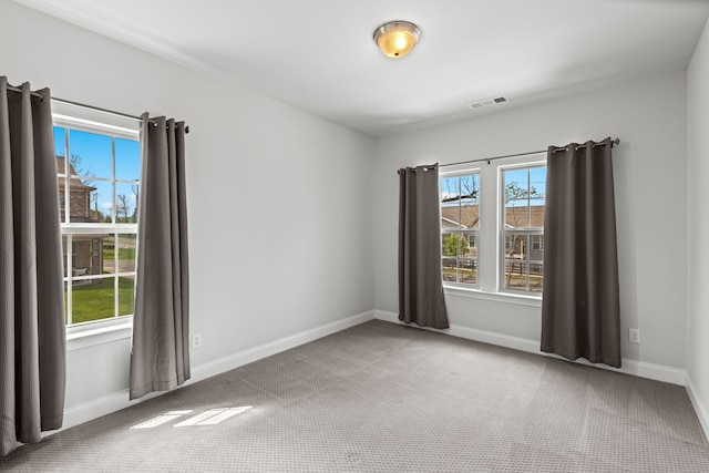 view of carpeted empty room