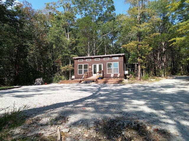 view of front of property with french doors