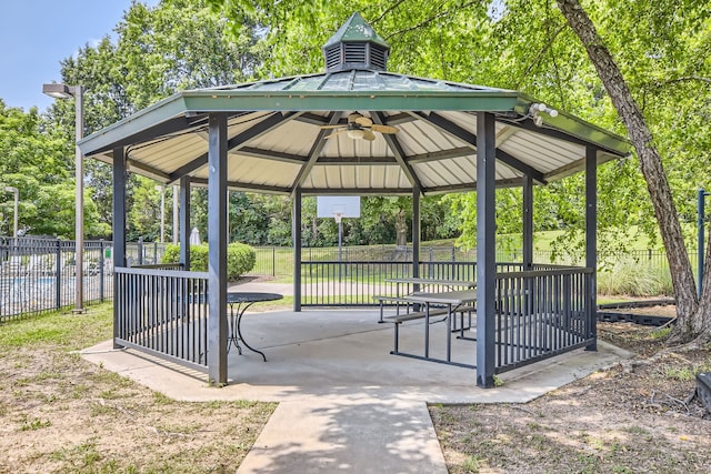 surrounding community featuring a patio area and a gazebo