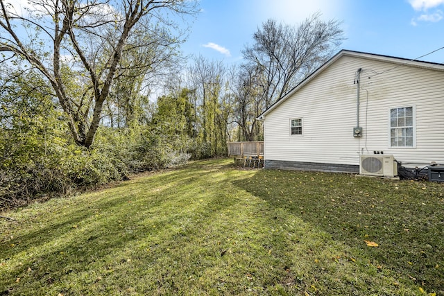 view of yard with ac unit