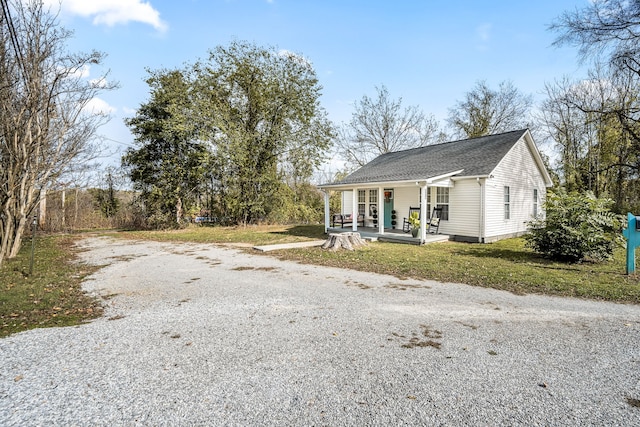 view of front of home featuring covered porch