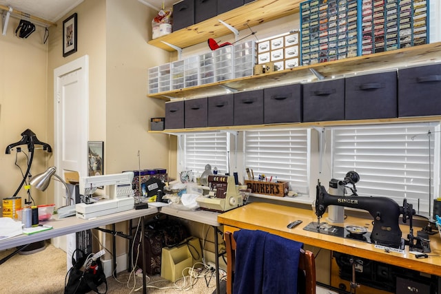 view of office area