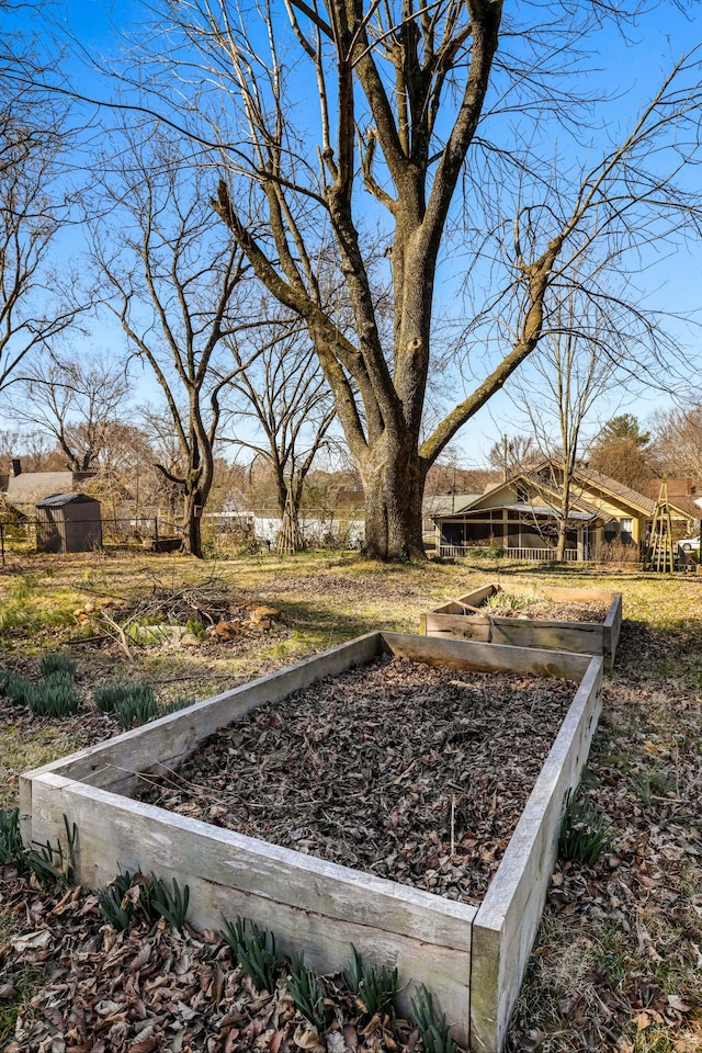 view of yard with a vegetable garden