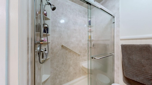 bathroom with walk in shower