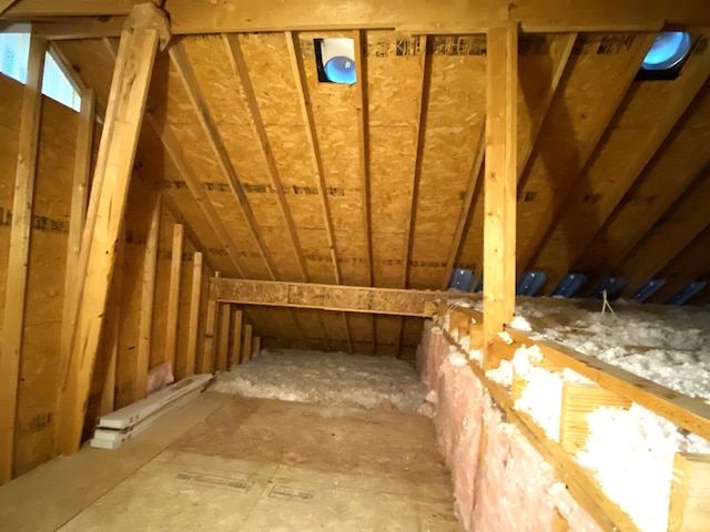 view of attic