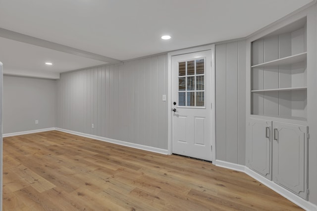 interior space featuring light wood-type flooring