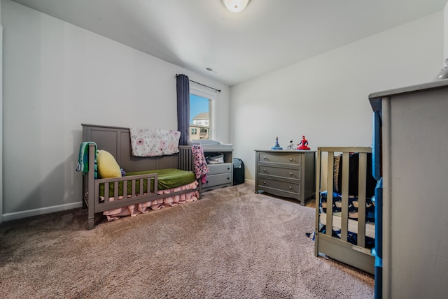 bedroom with carpet floors