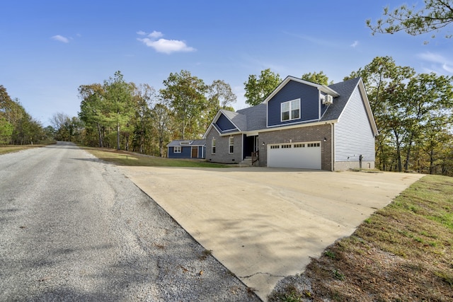 view of front facade featuring a garage