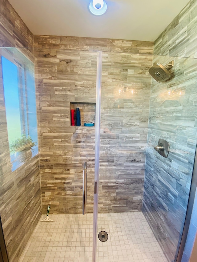 bathroom with walk in shower