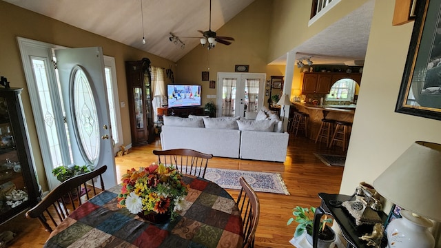 living room featuring light wood-type flooring and a healthy amount of sunlight