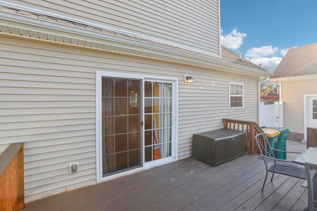 view of wooden deck