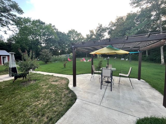 view of patio / terrace with a pergola