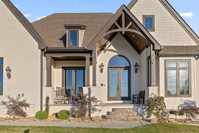 exterior space with a porch