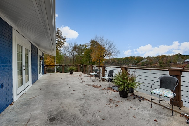 view of patio with french doors