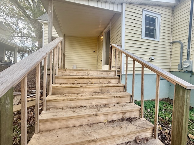 view of stairs