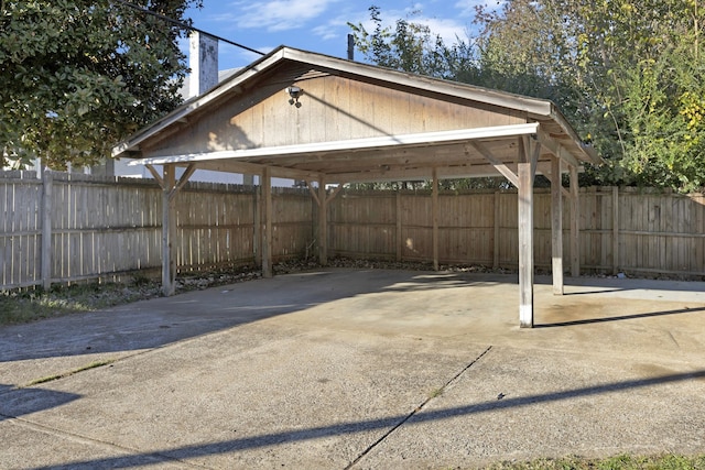 view of patio with a carport