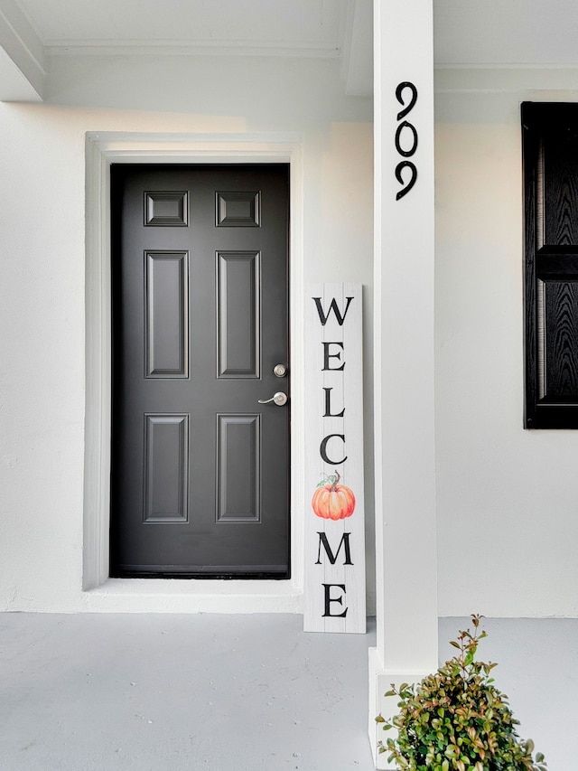 view of doorway to property