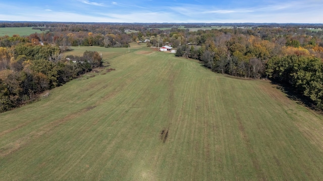 aerial view with a rural view