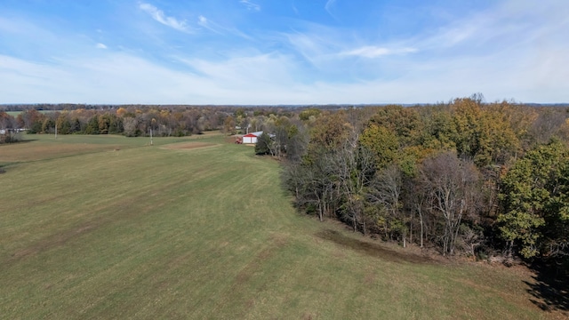 bird's eye view with a rural view