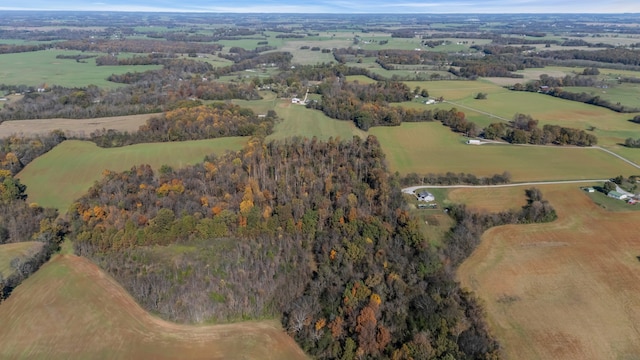 aerial view featuring a rural view