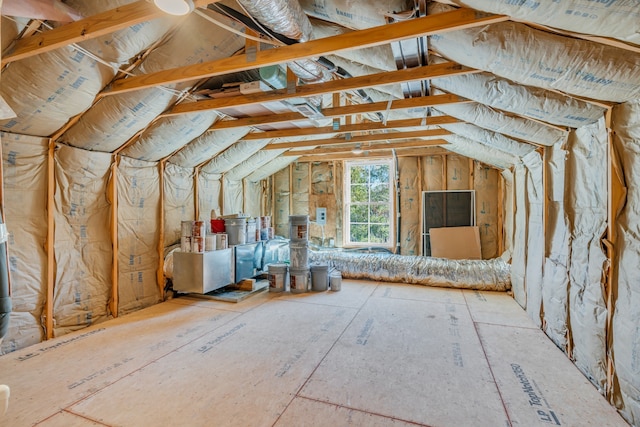 view of attic