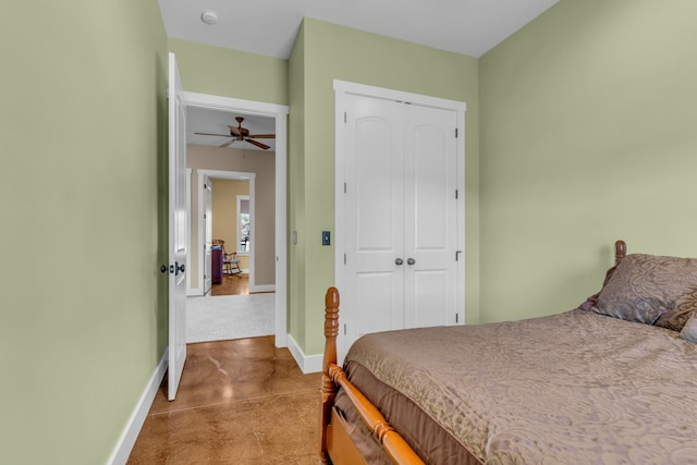 bedroom with a closet