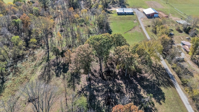 aerial view featuring a rural view