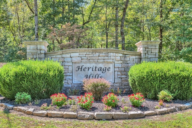 view of community sign